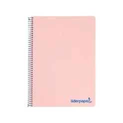 Bloc Liderpapel Din A4 wonder cuadrícula 4mm tapa polipropileno 90 gr color rosa
