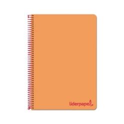 Bloc Liderpapel Din A4 wonder cuadrícula 4mm tapa polipropileno 90 gr color naranja