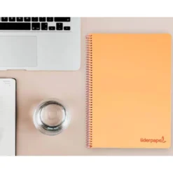 Bloc Liderpapel Din A4 wonder cuadrícula 4mm tapa polipropileno 90 gr color naranja