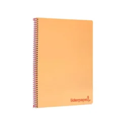 Bloc Liderpapel Din A4 wonder cuadrícula 4mm tapa polipropileno 90 gr color naranja