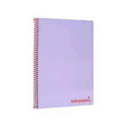 Bloc Liderpapel Din A4 wonder cuadrícula 4mm tapa polipropileno 90 gr 120 hojas color violeta