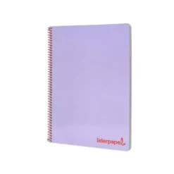 Bloc Liderpapel Din A4 wonder cuadrícula 4mm tapa polipropileno 90 gr 120 hojas color violeta