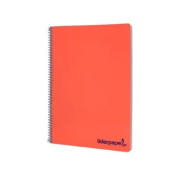 Bloc Liderpapel Din A4 wonder cuadrícula 4mm tapa polipropileno 90 gr color rojo.