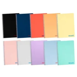 Bloc Liderpapel DIN A4 wonder pauta estrecha 2,5mm con margen 80 hojas tapa plástico 90 gr color “no se puede elegir”