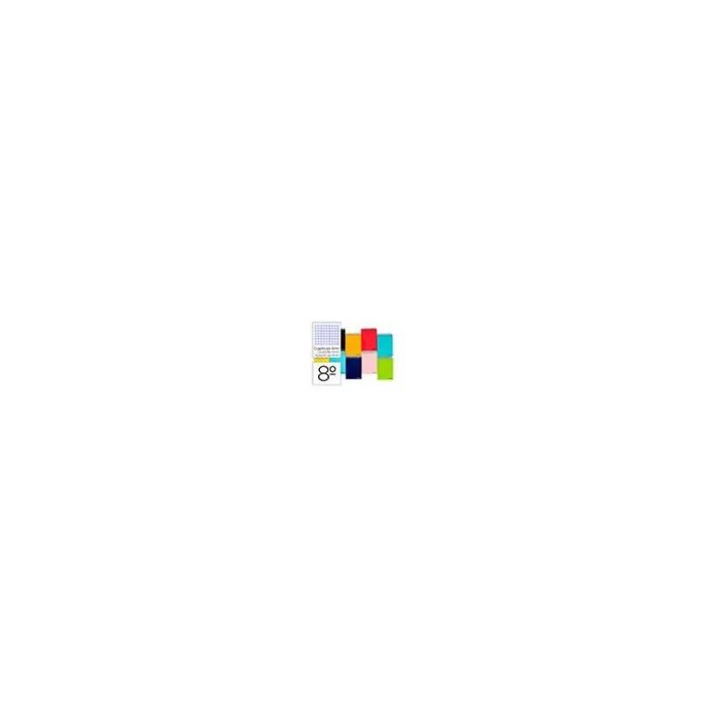 Bloc Liderpapel octavo apaisado bolsillo smart cuadrícula 4 mm 80 hojas tapa blanda 60 gr color “no se puede elegir”