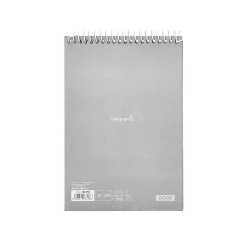 Bloc Liderpapel octavo apaisado bolsillo witty cuadrícula 4 mm 80 hojas tapa dura 75 gr color “no se puede elegir”
