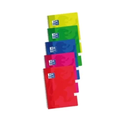 Bloc marca Oxford Folio Cuadricula 4 mm 80 hojas Pack de 5 unidades COLORES SURTIDOS