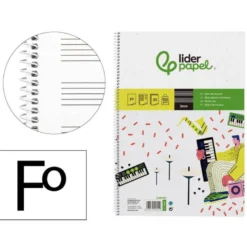 Bloc musica Liderpapel Folio vertical interlineado 3mm