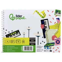 Bloc musica Pentagrama Liderpapel cuarto interlineado 3mm