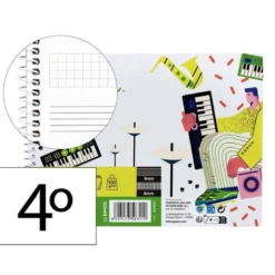 Bloc musica Pentagrama Liderpapel cuarto interlineado 3mm