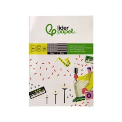 BLOC MUSICA Y CANTO LIDERPAPEL PENTAGRAMA INTERLINEADO 2 MM CUADRICULA 5MM DIN A4 24 HOJAS 100G/M2