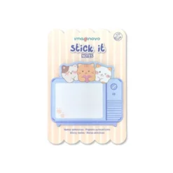BLOC NOTAS ADHESIVAS IMAGINOVO MEOW 20 HOJAS TELEVISION 70X70 MM