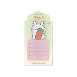 BLOC NOTAS ADHESIVAS IMAGINOVO BUNNY CON SOPORTE 20 HOJAS NARANJA 60X125 MM
