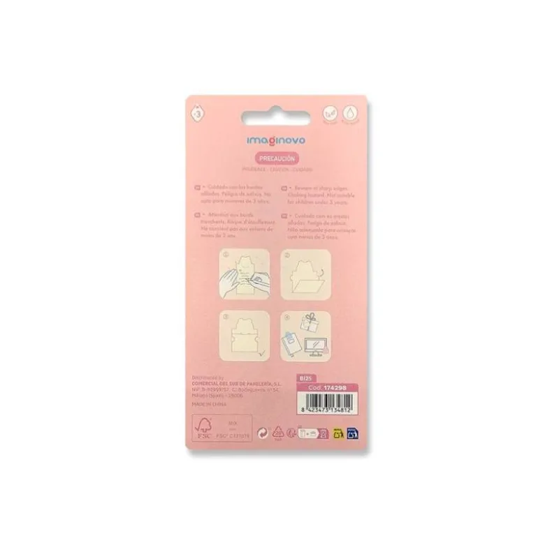 BLOC NOTAS ADHESIVAS IMAGINOVO LETTER CON MENSAJE TRASERO CABRA 20 HOJAS 85X164 MM