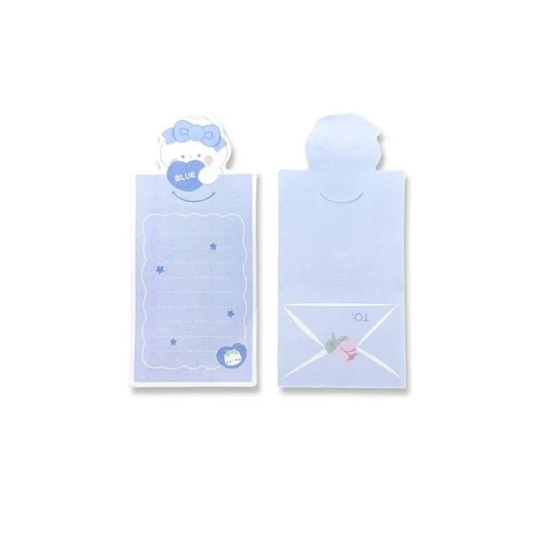 BLOC NOTAS ADHESIVAS IMAGINOVO LETTER CON MENSAJE TRASERO CONEJITO AZUL 20 HOJAS 85X164 MM