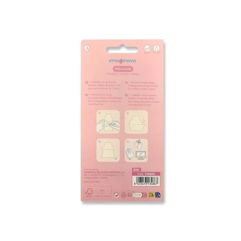 BLOC NOTAS ADHESIVAS IMAGINOVO LETTER CON MENSAJE TRASERO GATO 20 HOJAS 85X164 MM