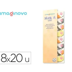 BLOC NOTAS ADHESIVAS IMAGINOVO MARCAPAGINAS PATITA 120 HOJAS 8X15X48 MM