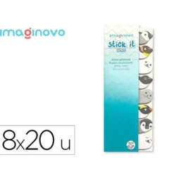 BLOC NOTAS ADHESIVAS IMAGINOVO MARCAPAGINAS PINGÜIN0 120 HOJAS 8X15X48 MM