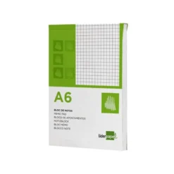 Bloc notas liderpapel cuadro 4mm a6 80 hojas 60g/m2 perforado