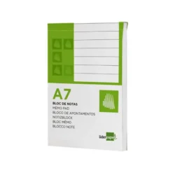 Bloc notas Liderpapel Din A-7 apaisado 80 hojas rayado horizontal 7 mm