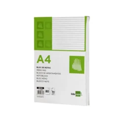 Bloc notas Liderpapel Din A-4 apaisado rayado horizontal 80 hojas