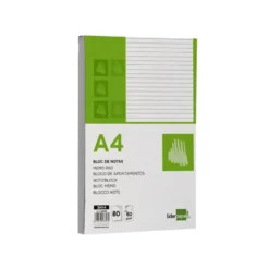Bloc notas Liderpapel Din A-4 apaisado rayado horizontal 80 hojas