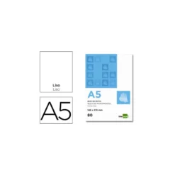 Bloc notas perforado Liderpapel Din A5 liso 80 hojas