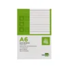 Bloc notas perforado Liderpapel Din A-6 apaisado 80 hojas rayado horizontal 7 mm