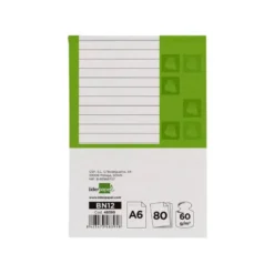 Bloc notas perforado Liderpapel Din A-6 apaisado 80 hojas rayado horizontal 7 mm
