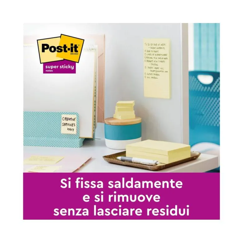 Bloc notas quita y pon Post-it ® super sticky 76 x 127 mm amarillo