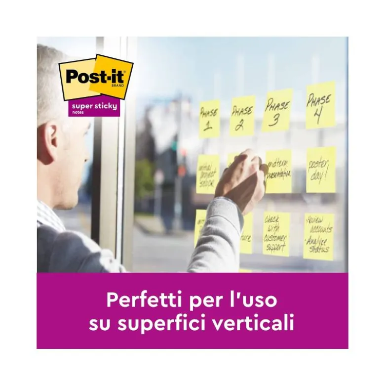Bloc notas quita y pon Post-it ® super sticky 76 x 127 mm amarillo