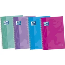 Bloc Oxford DIN A4+Ebook Cuadricula 5 mm 120 hojas COLORES SURTIDOS