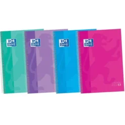 Bloc Oxford DIN A4+Ebook Cuadricula 5 mm 120 hojas COLORES SURTIDOS