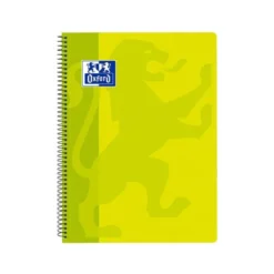 Bloc Oxford Folio School Classic Cuadricula 4 mm 80 hojas color Verde lima