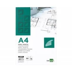 Bloc Papel Vegetal Liderpapel A4 gramaje 95g/m2 50 hojas