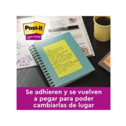 Bloc Quita y Pon Post-It ® Super Sticky 149X98 mm Colores Neon XXL