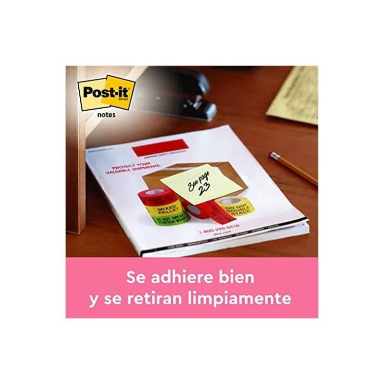 Bloc Quita y Pon Post-It ® Super Sticky 38x51 mm Color Amarillo Canario
