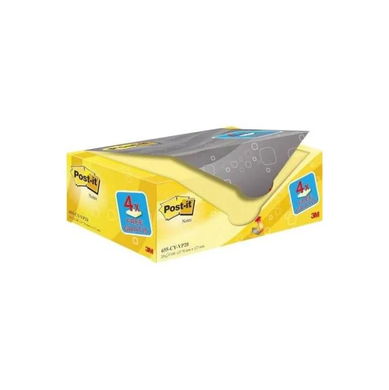 Bloc Quita y Pon Post-It ® Super Sticky 76x127 mm Color Amarillo Canario
