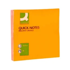 Bloc quita y pon Q-Connect 75x75mm color Naranja Neon