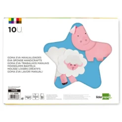 Bloc trabajos manuales liderpapel goma eva 240x315mm 10 hojas colores surtidos