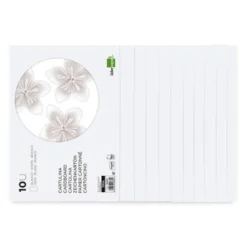 BLOC TRABAJOS MANUALES LIDERPAPEL CARTULINA 240X315MM 10 HOJAS COLOR BLANCO