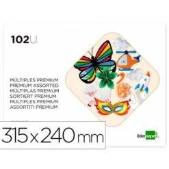 Bloc trabajos manuales premium Liderpapel (cartulina - charol - crespon - seda - celofan - goma eva - carton - fieltro)
