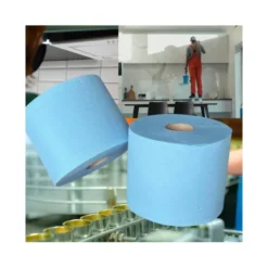 Bobina de papel industrial Amoos Color azul