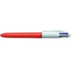 Bolígrafo Bic 4 colores Punta fina 0,8 mm cuerpo color naranja