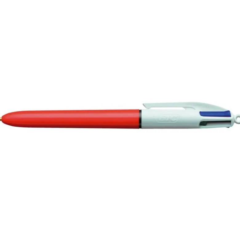Bolígrafo Bic 4 colores Punta fina 0,8 mm cuerpo color naranja