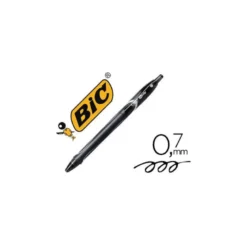 Bolígrafo Bic Gel-ocity Quick Dry Retráctil Punta Media 0,7 mm Color Negro