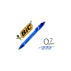 Bolígrafo Bic Gel-ocity Quick Dry Retráctil Punta Media 0,7 mm Color Azul