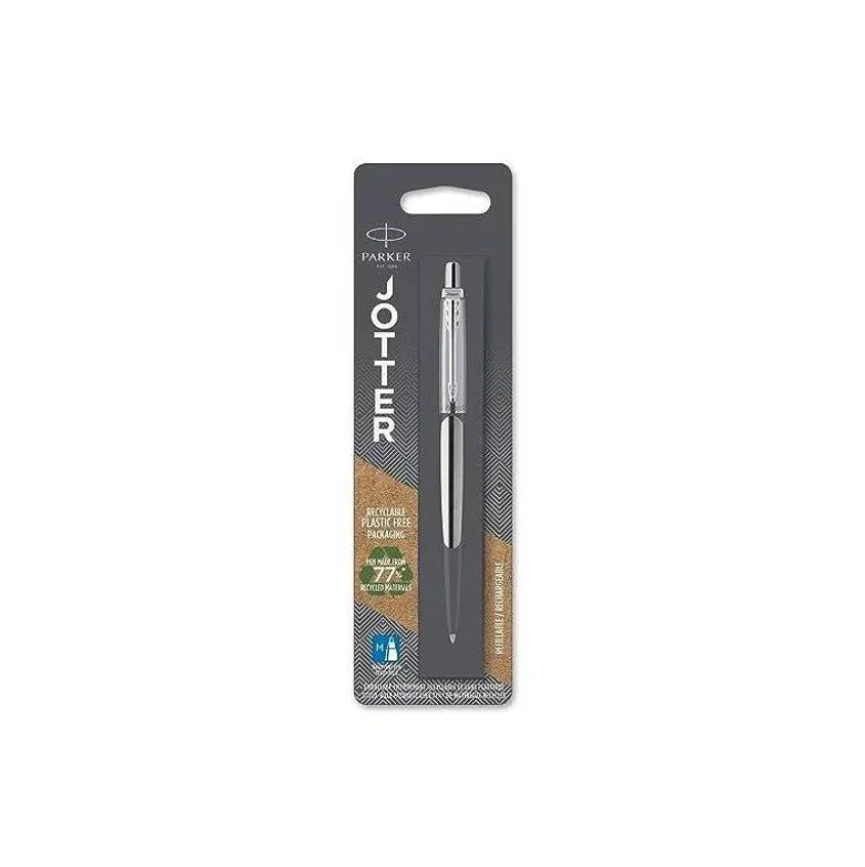 Bolígrafo Parker Jotter Core Bond Street Acero Tinta Azul