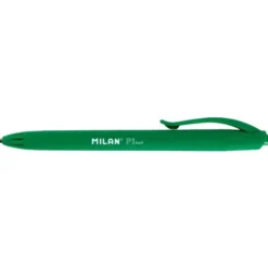 Bolígrafo retráctil milán P1 de color verde 1 mm