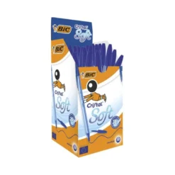 Boligrafo Bic Cristal soft azul punta de 1,2